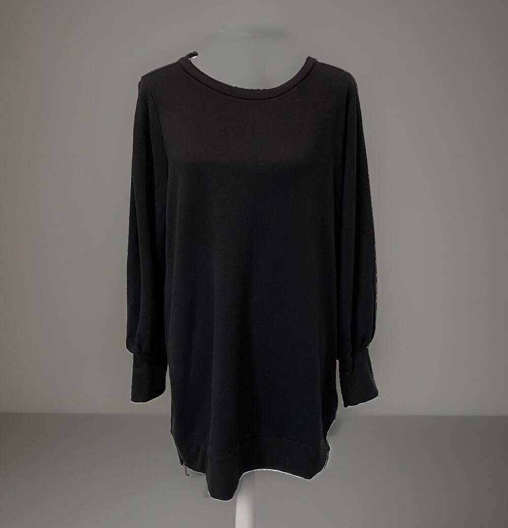Gap Maternity Black Oversized Sweatshirt Tunic Top Long Sleeve Size L NWT